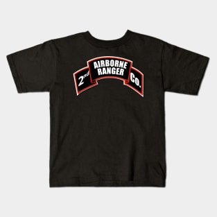 2nd Ranger Infantry Company - Airborne Scroll Kids T-Shirt